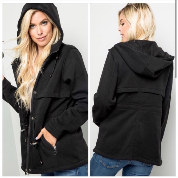 JUST IN BLACK SOFT WARM FLEECE JACKET- Jacket - Picture 2 of 5